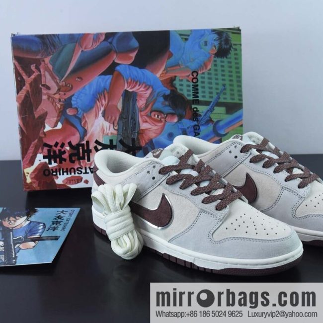 Otomo Katsuhiro x Nike SB Dunk Low \"Steamboy OST\" Otomo Ocean Grey Red Low Top Casual Board Shoes, Suede Item Number: DD0012-258