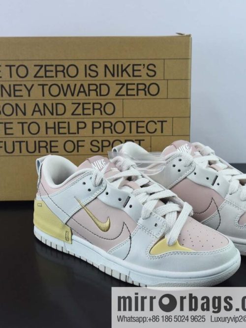 Nike Dunk Low Disrupt 2 white pink small Nike Swoosh low-top casual shoes, item number: DV4024-001