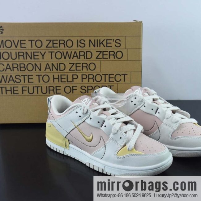 Nike Dunk Low Disrupt 2 white pink small Nike Swoosh low-top casual shoes, item number: DV4024-001