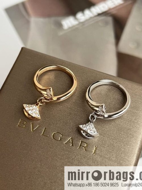 BVLGARI Bulgari classic full diamond fan ring