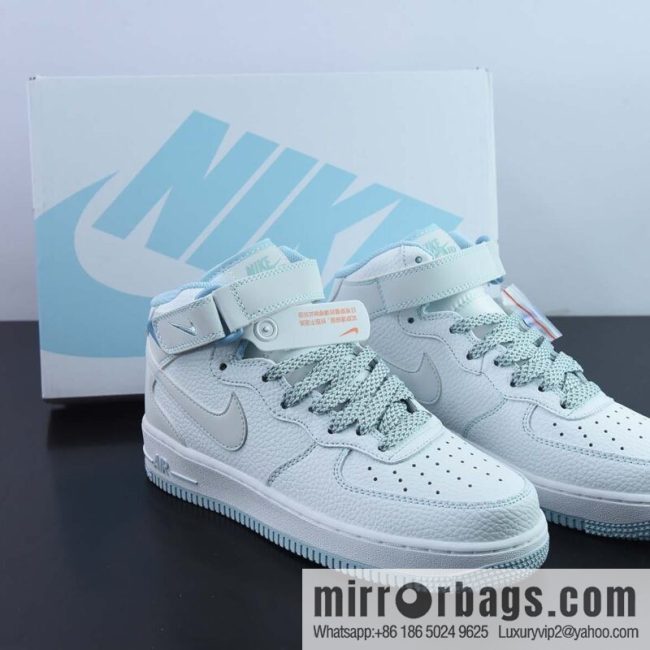 Nike Air Force 1 Mid Mark line Gypsy, ice blue color scheme Air Force No. 1 mid-help casual board shoes Item number: MK0619-255