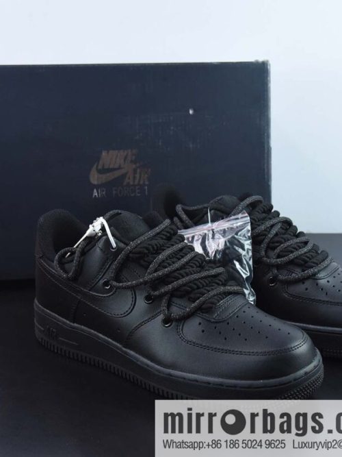 Nike By You Air Force 1 \'07 Low Retro SP Air Force One \"All Darth Vader Lanyard\" Low Help Item Number: CV1724-001