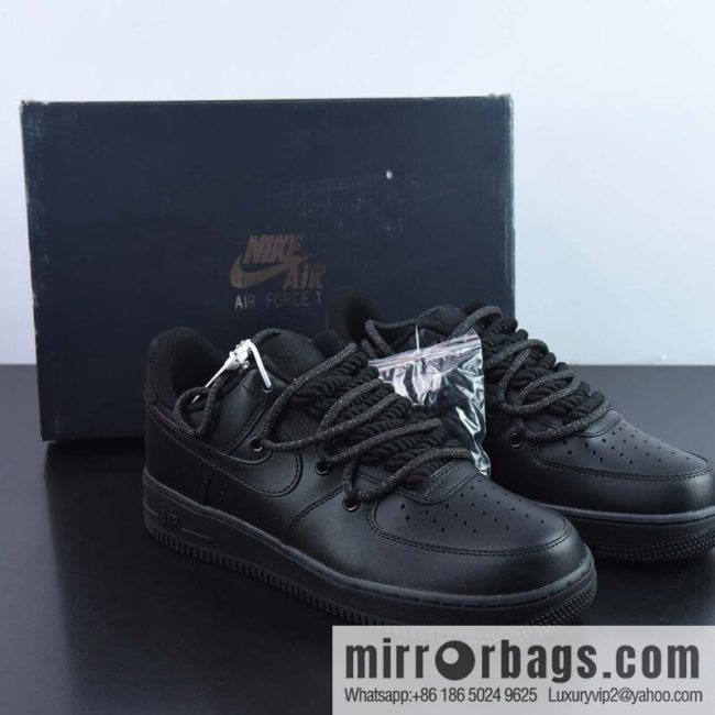 Nike By You Air Force 1 \'07 Low Retro SP Air Force One \"All Darth Vader Lanyard\" Low Help Item Number: CV1724-001