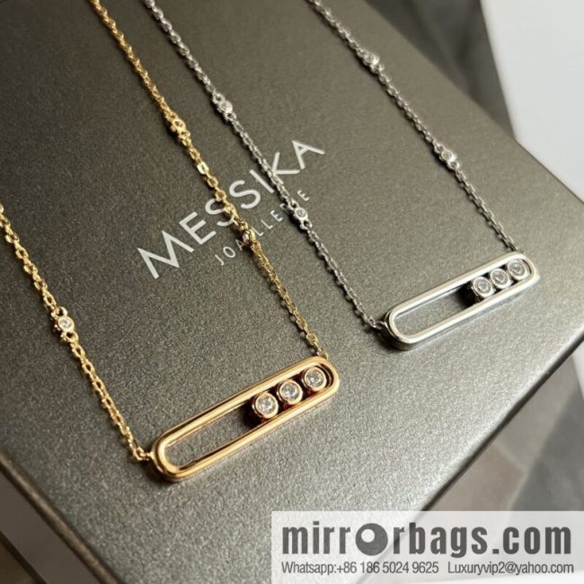 Messika MOVE glossy three diamond necklace