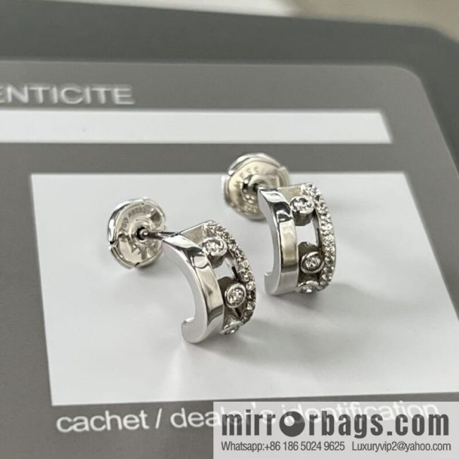 Messika MOVE Full Diamond Three Diamonds, stud earrings - Image 2