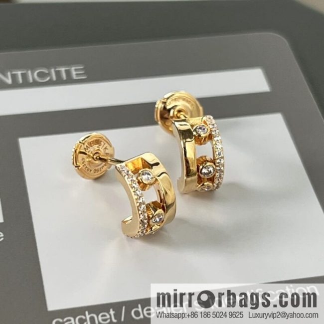 Messika MOVE Full Diamond Three Diamonds, stud earrings - Image 3