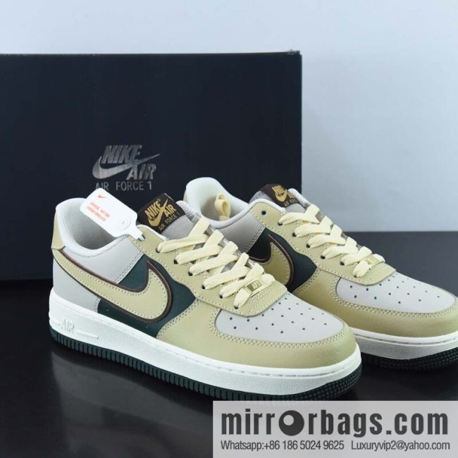 NK Air Force 1 \'07 Low LX \"White/Dark Grey\" Air Force One Classic Low Top Versatile Casual Sports Shoes \"patchwork Light Yellow Dark Green Grey Purple\" LJ8822-333
