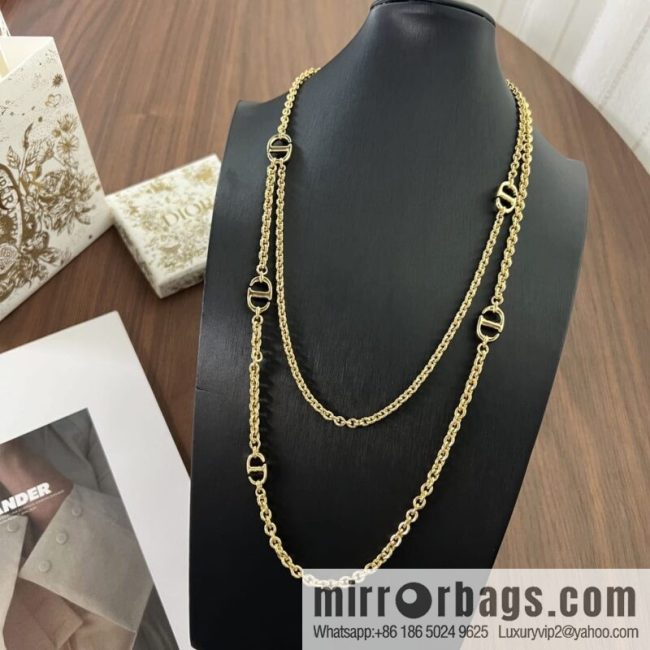 New ☑️ DIOR Dior CD double layer necklace