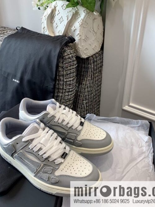 G03H4 AMIRI 21SS SKEL-TOP Bone Low Top
