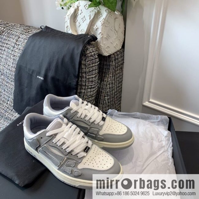 G03H4 AMIRI 21SS SKEL-TOP Bone Low Top