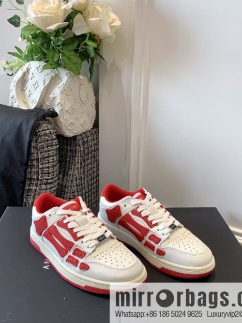 G03H4 AMIRI 21SS SKEL-TOP Bone Low Top