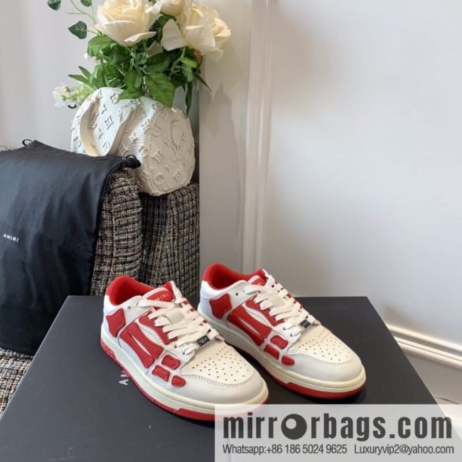 G03H4 AMIRI 21SS SKEL-TOP Bone Low Top