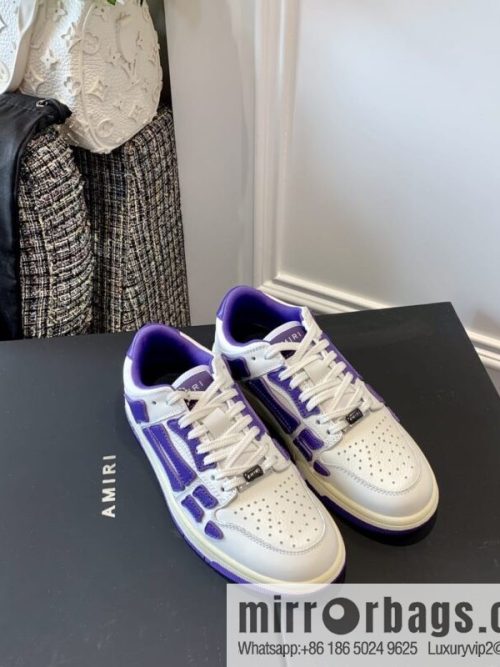 G03H4 AMIRI 21SS SKEL-TOP Bone Low Top