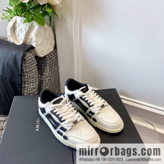 G03H4 AMIRI 21SS SKEL-TOP Bone Low Top