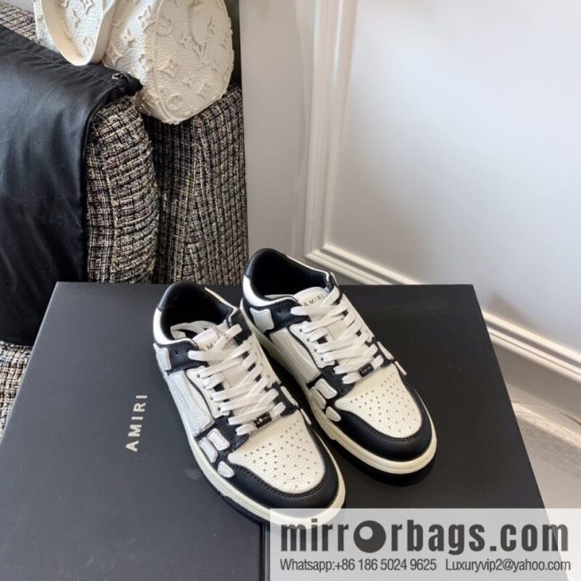 G03H4 AMIRI 21SS SKEL-TOP Bone Low Top