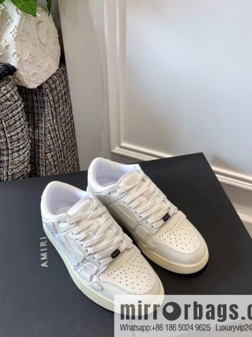 G03H4 AMIRI 21SS SKEL-TOP Bone Low Top
