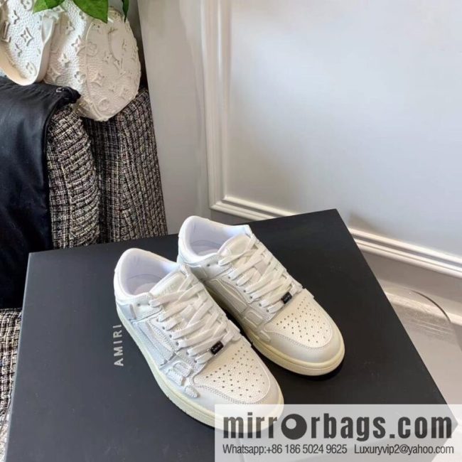 G03H4 AMIRI 21SS SKEL-TOP Bone Low Top