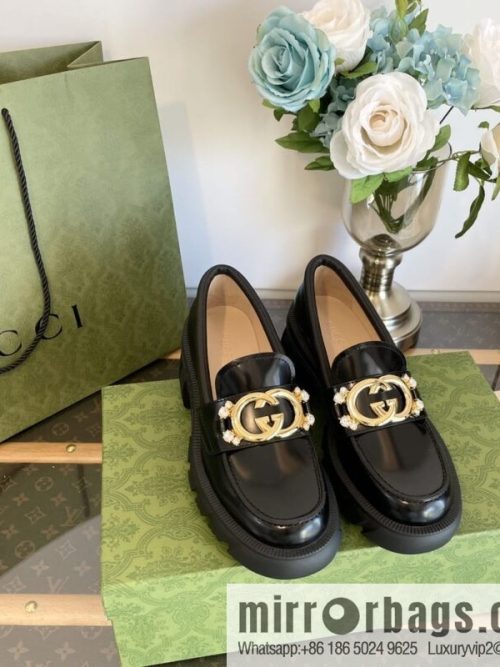 Gucci Gucci Double G Diamond Buckle Thick Bottom Loafers