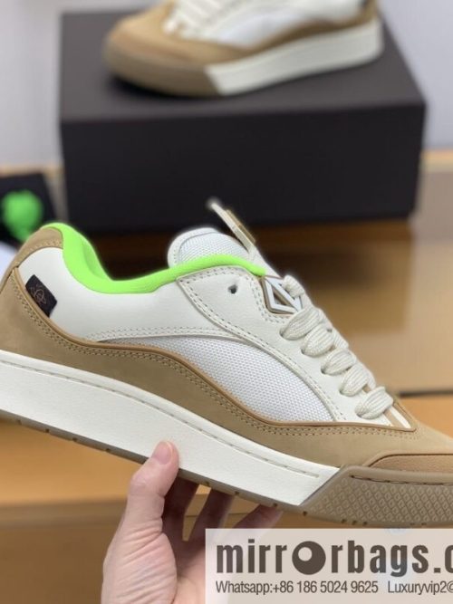 Dior grained calf leather with breathable mesh men\'s casual retro sneakers