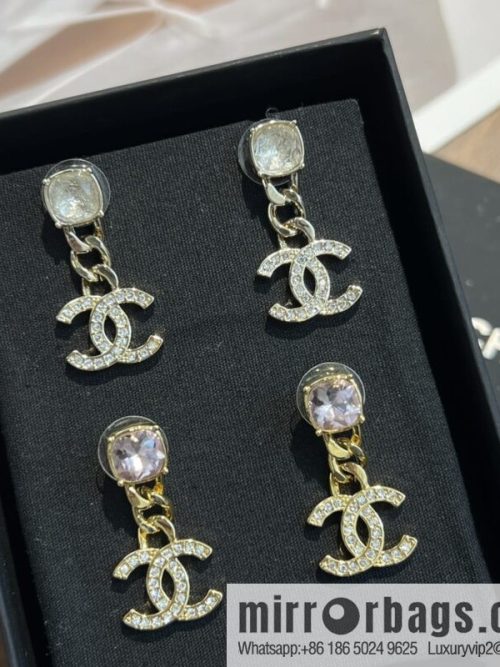 New ☑️ CHANEL Chanel c2 double c stud earrings