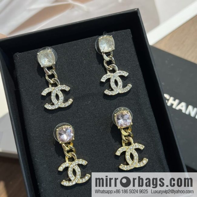 New ☑️ CHANEL Chanel c2 double c stud earrings