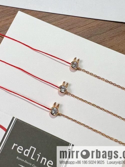Redline French Year of the Rabbit Rabbit Single Diamond Red Rope bracelet Hand Rope