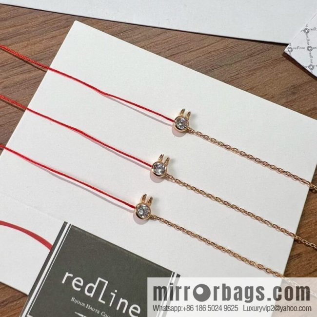 Redline French Year of the Rabbit Rabbit Single Diamond Red Rope bracelet Hand Rope