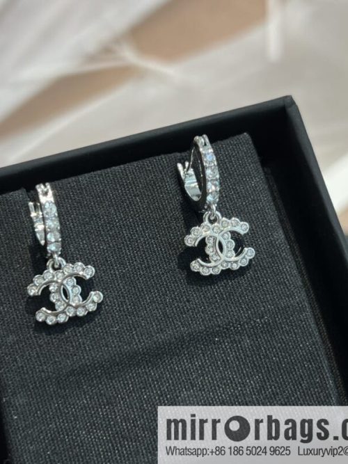 New ☑️ CHANEL Chanel c2 double c full diamond stud earrings