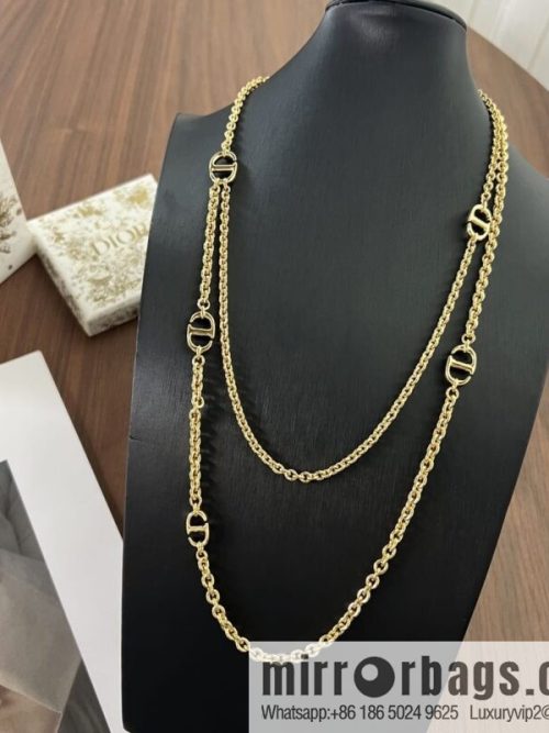 New ☑️ DIOR Dior CD double layer necklace