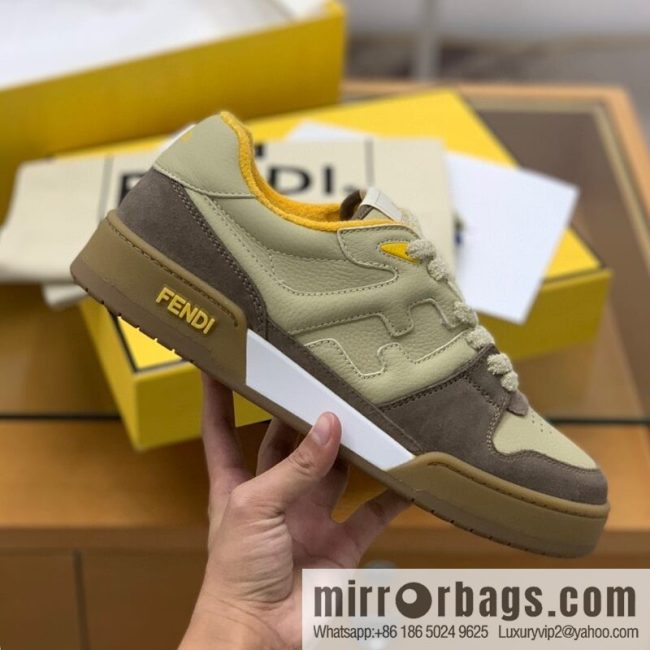 Fendi in brown leather with beige suede His & Hers Vintage sneakers