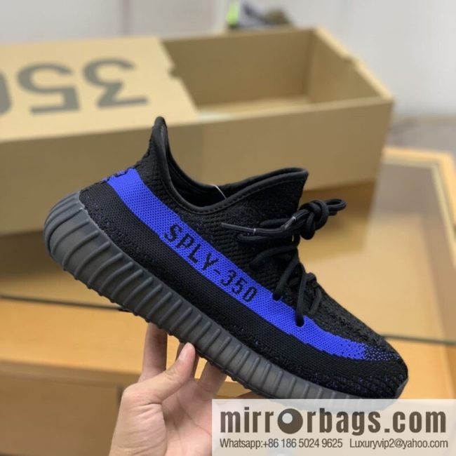 Coconut/Yeezy adopts patchwork [YEEZ * BOST 350 Coconut Black and Blue] Unisex same coconut shoes