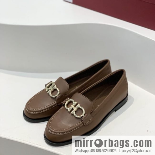 SF ✔️ salvatore Ferragamo ✔️ new products! Ferragamo Gancini double-sided buckle loafers shoes - Image 4