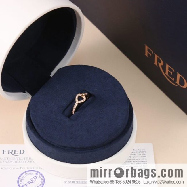 Fred limited edition rose gold heart ring