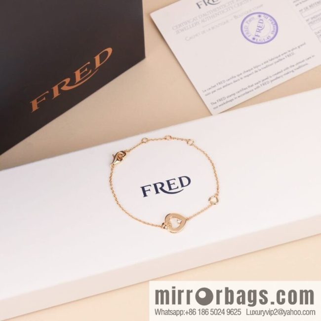 Fred limited rose gold heart bracelet necklace - Image 3