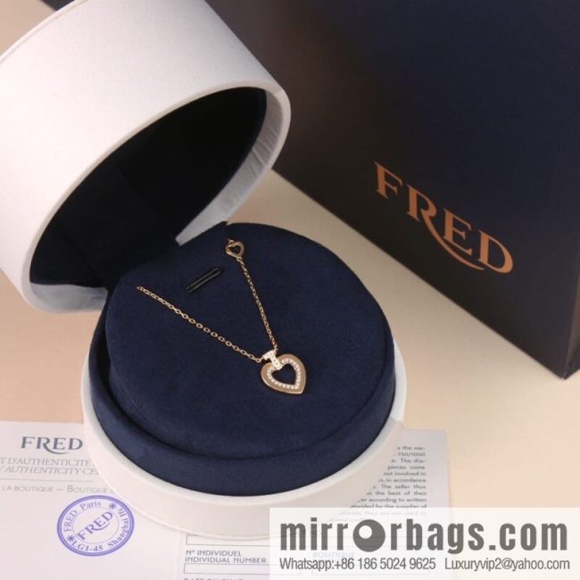 Fred limited rose gold heart bracelet necklace - Image 2