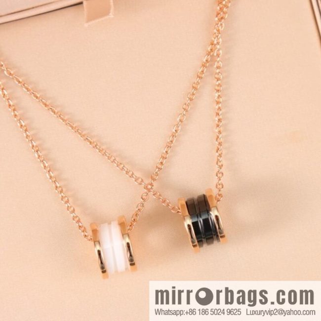 BVLGARI Bulgari black and white ceramic necklace