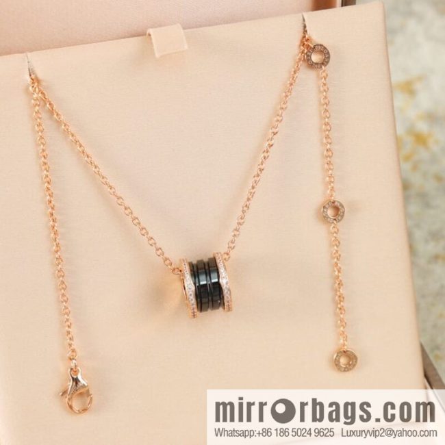 BVLGARI Bulgari black and white ceramic necklace with diamonds - Image 3