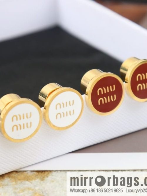 Miu Miu button stud earrings