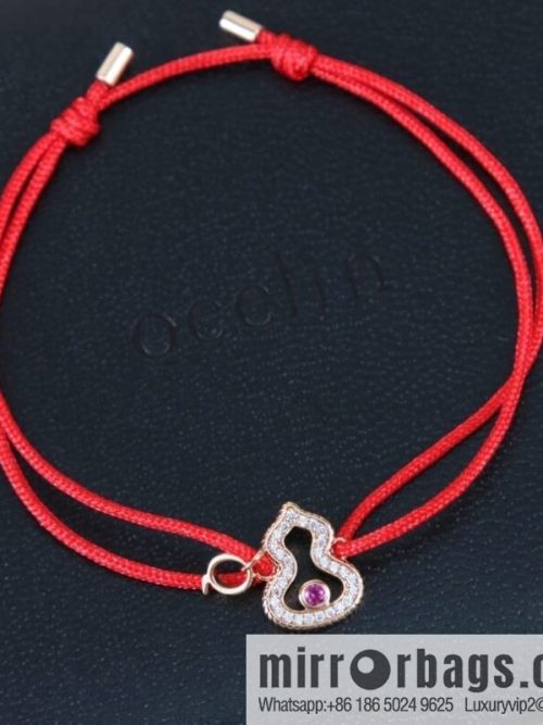 Qeelin unicorn, full diamond gourd red rope bracelet bracelet