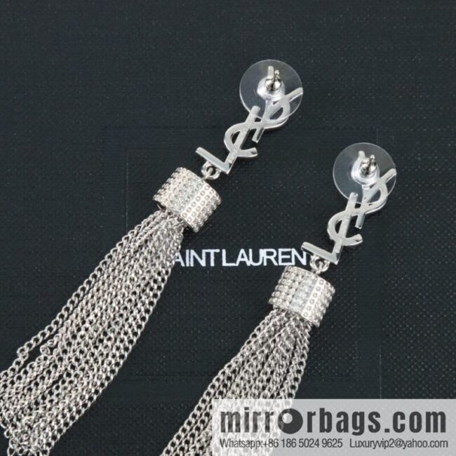 Saint Laurent YSL fringed earrings
