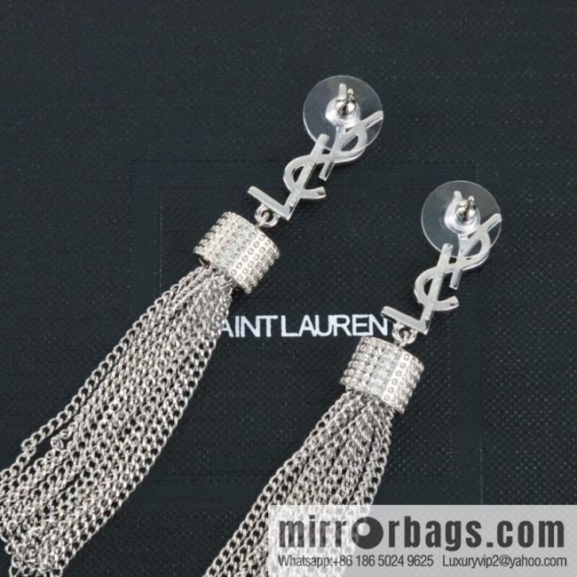 Saint Laurent YSL fringed earrings - Image 2