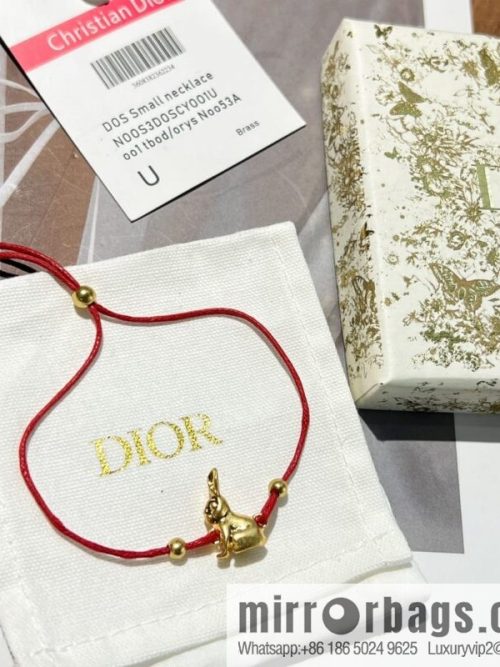 DIOR Dior rabbit 🐰 red rope bracelet hand rope