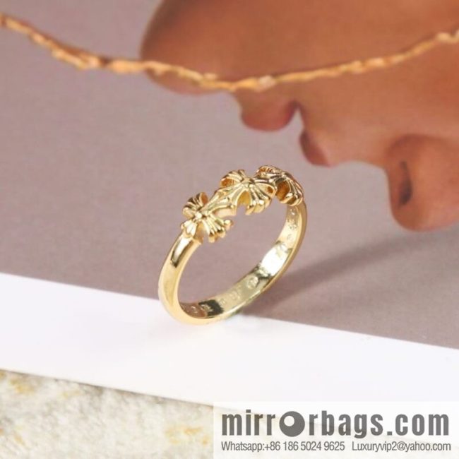 Classic explosion, Croxin gold cross ring - Image 3