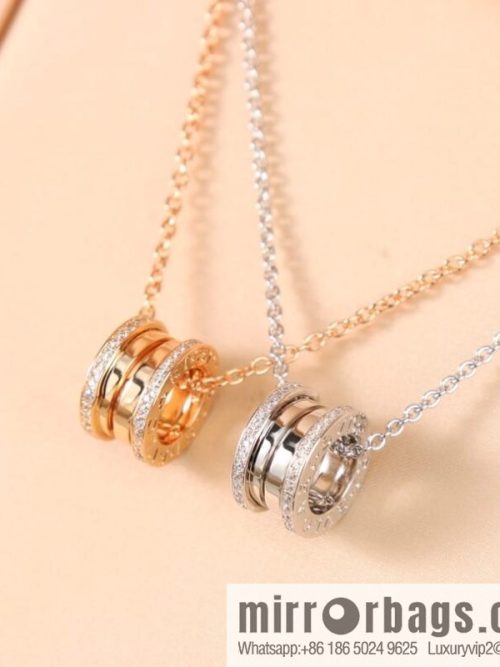 BVLGARI Bulgari double row diamond spring necklace