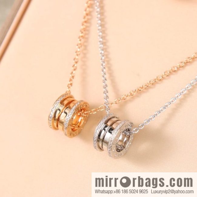 BVLGARI Bulgari double row diamond spring necklace