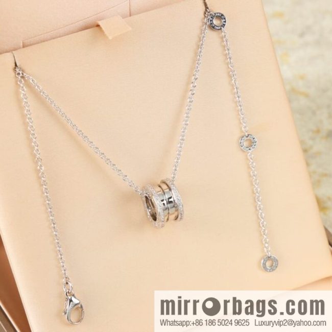 BVLGARI Bulgari double row diamond spring necklace - Image 3