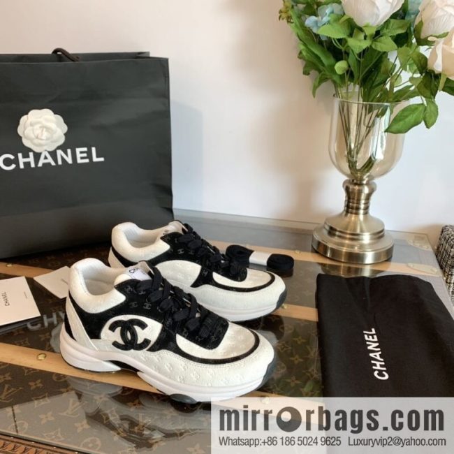 Chanel embossing logo panda 🐼 sneakers