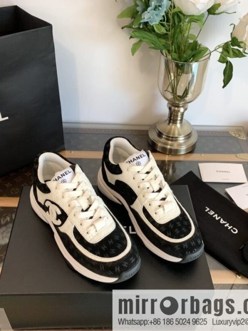 Chanel black embossing logo panda 🐼 sneakers