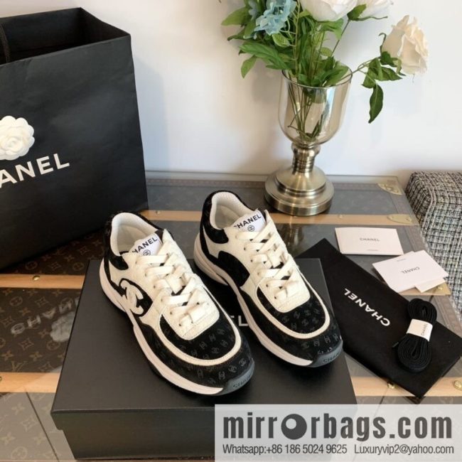 Chanel black embossing logo panda 🐼 sneakers
