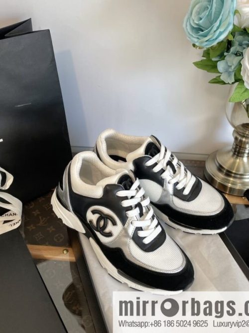 Chanel Xiaoxiang black and white color scheme panda 🐼 sneakers